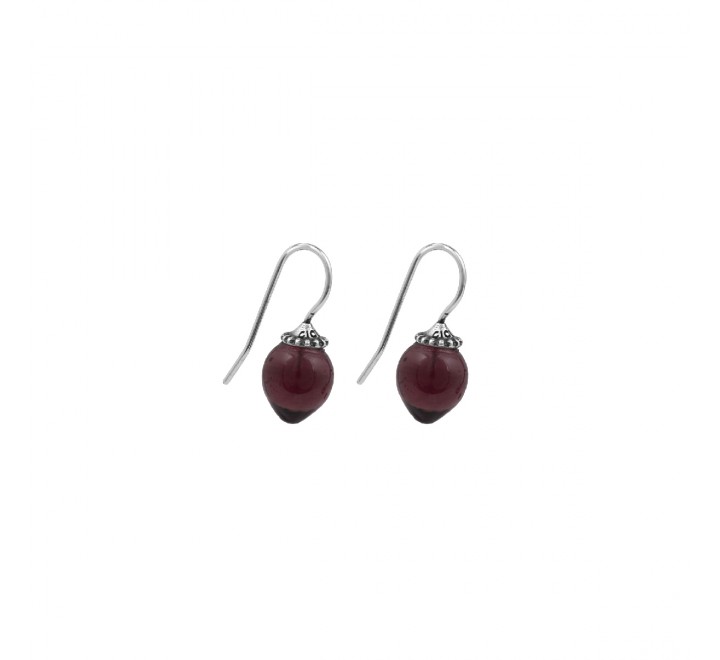 PENDIENTES CICLON ZAMAK AMIRA BOLA MORADA 213605-05