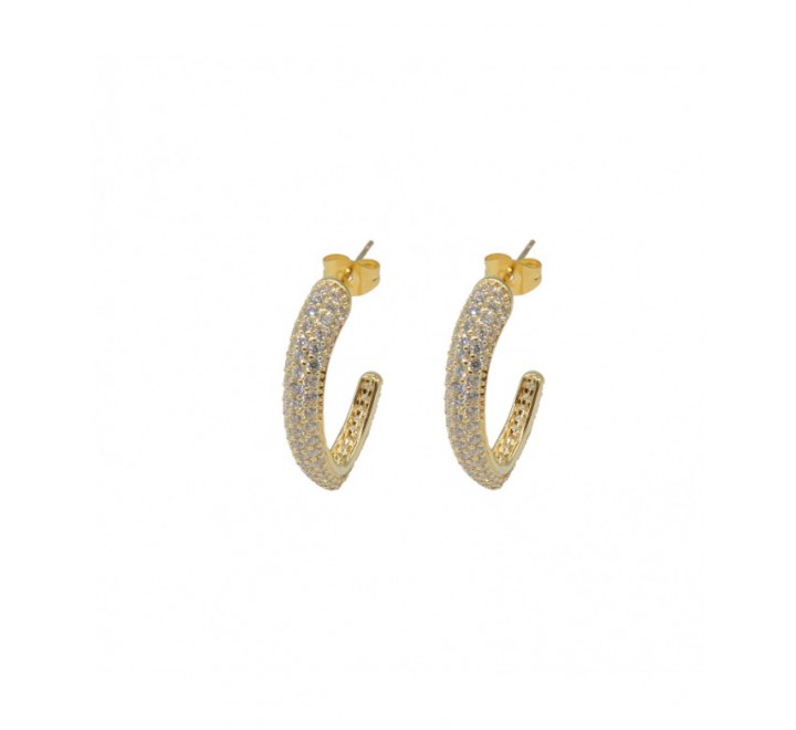 PENDIENTES IVOIRE DORADOS CON PIEDRAS Z2015942