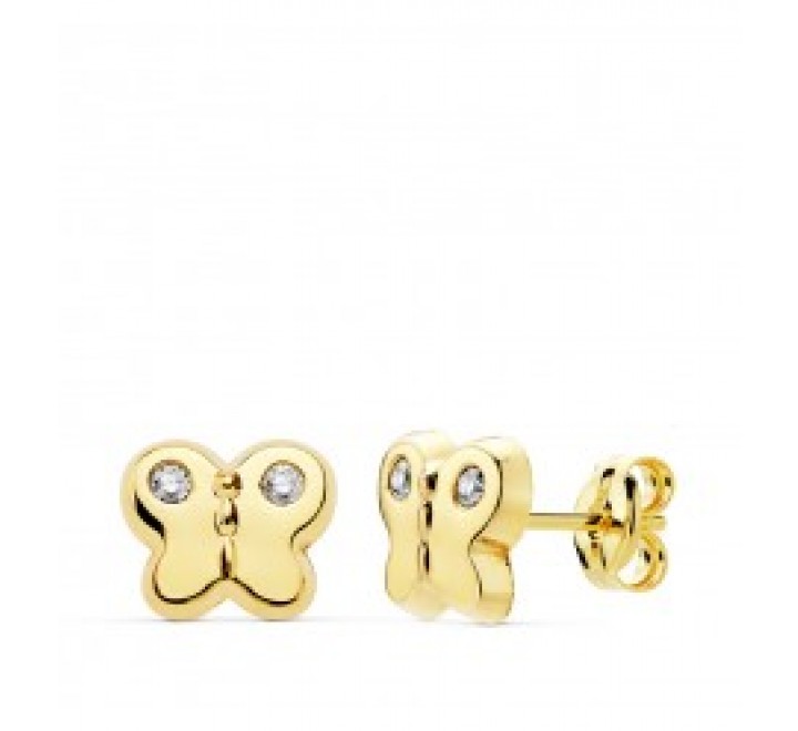 PENDIENTES ORO MARIPOSA 18KTES 6,50MLM 18939
