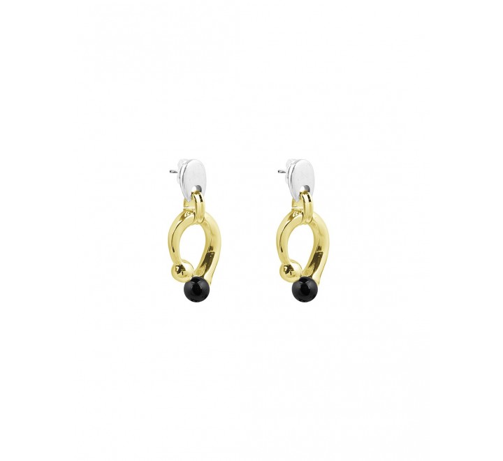 PENDIENTES CICLON LARGOS BICOLOR INTERCAMBIABLES 220608-01