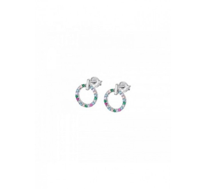 PENDIENTES LOTUS PLATA REDONDO MULTICOLOR LP3100-4/2