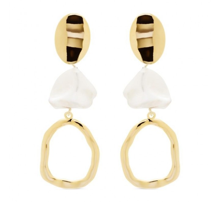 PENDIENTES METAL CHAPADO LARGOS SGEW38500 LUXENTER