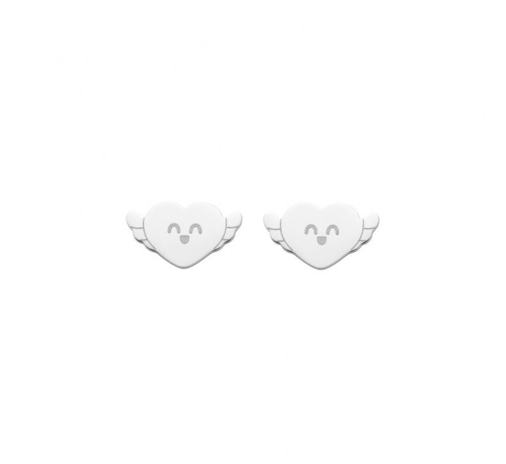 PENDIENTES MR WONDERFUL WJ10003 ACERO CORAZON Y ALAS