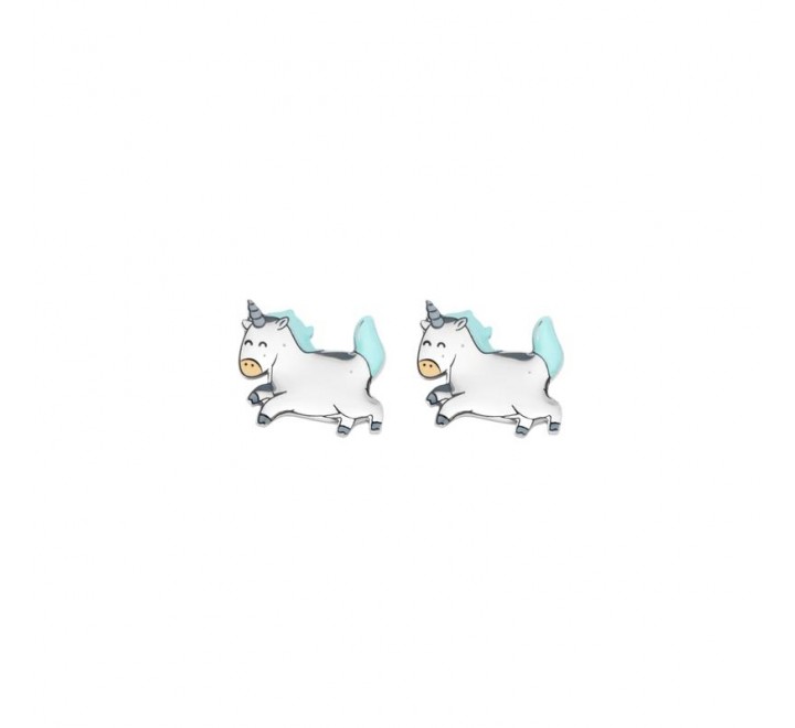 PENDIENTES MR WONDERFUL WJ10304 ACERO UNICORNIOS ESMALTE