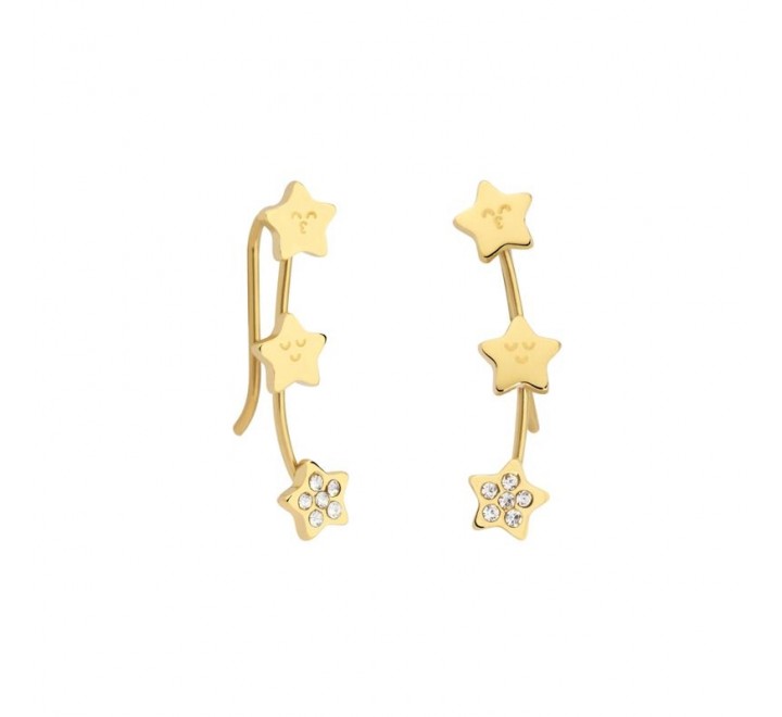 PENDIENTES MR WONDERFUL WJ10103 TREPADOR ACERO CHAPADO ESTRE