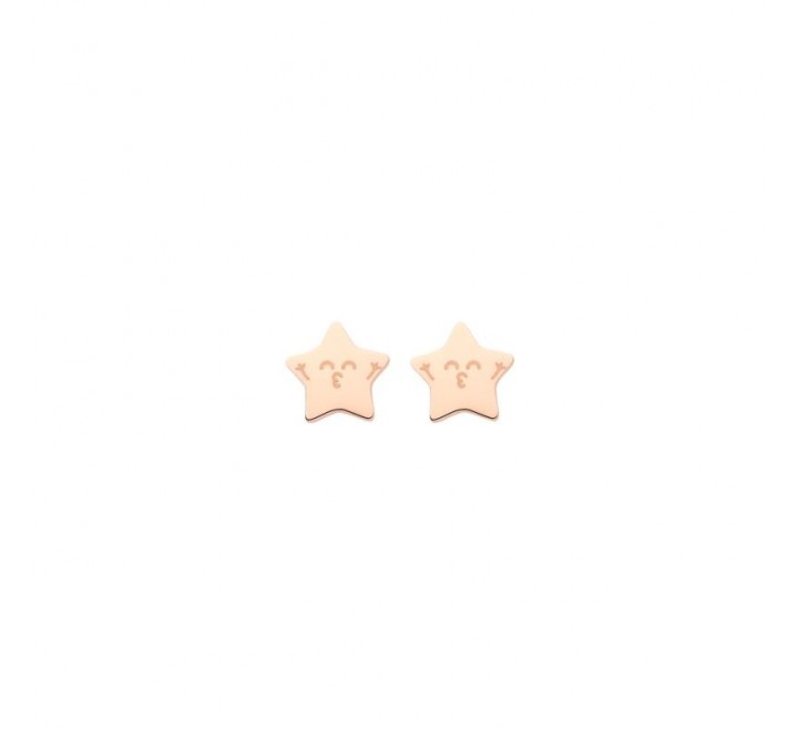 PENDIENTES MR WONDERFUL WJ10204 ACERO CHAPADO ESTRELLAS