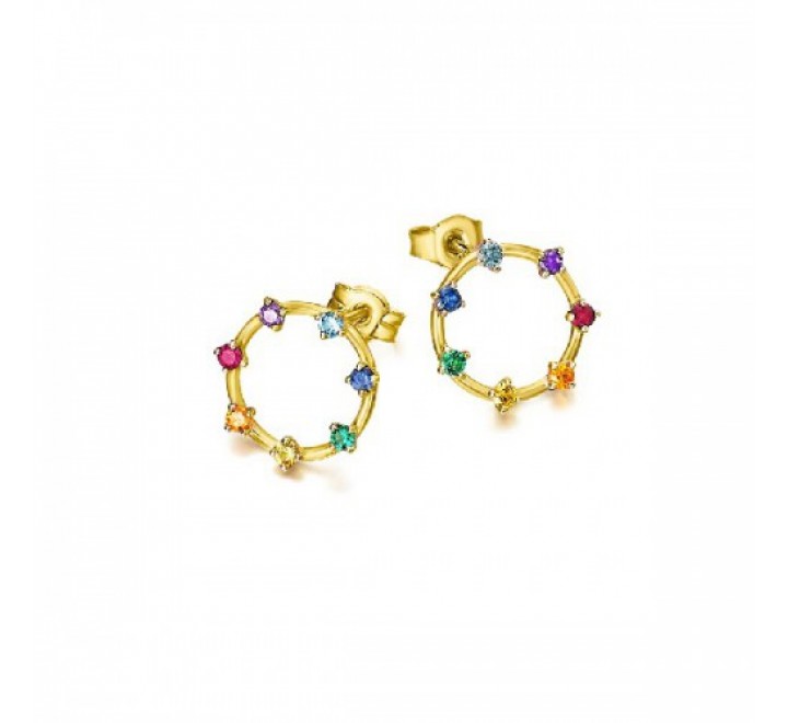 PENDIENTES ORO AMARILLO 18K TOPACIOS