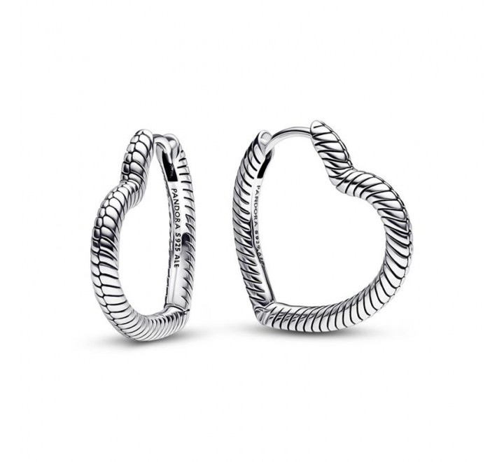PENDIENTES PANDORA PLATA ARO CORAZON PARA CHARM 292236C00