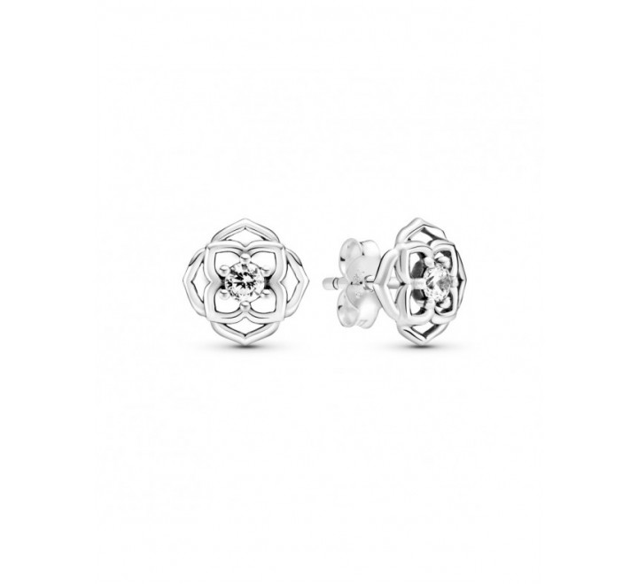 PENDIENTES PLATA PANDORA FLOR CIRCONITA CENTRAL 299371C01