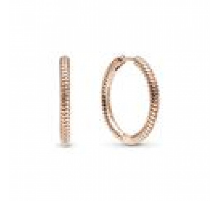 PENDIENTES PANDORA PLATA ROSADA AROS 289532C00