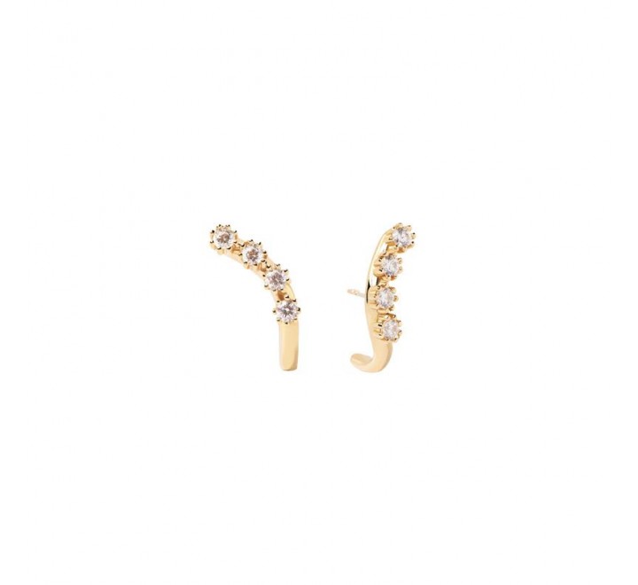 PENDIENTES PDPAOLA PLATA DORADA CIRCONITAS AR01-474-U