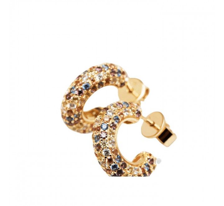 PENDIENTES PDPAOLA PLATA DORADA CIRCONITAS AR01-291-U