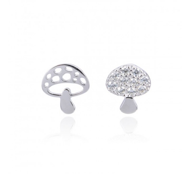 PENDIENTES PLATA PE7491S SETAS TUERCAS SILICONA