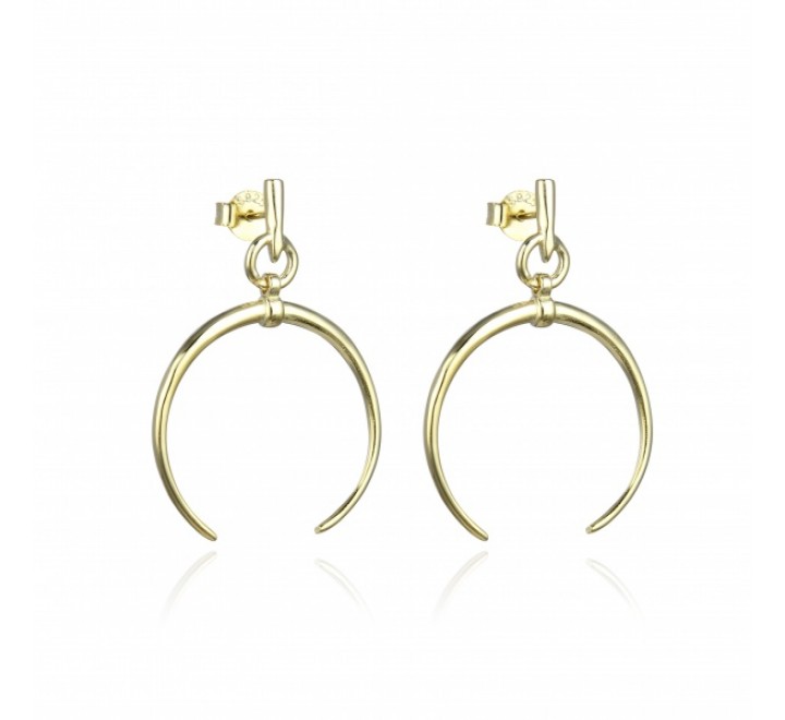 PENDIENTES PLATA DORADA 01145PEN COLGANDO