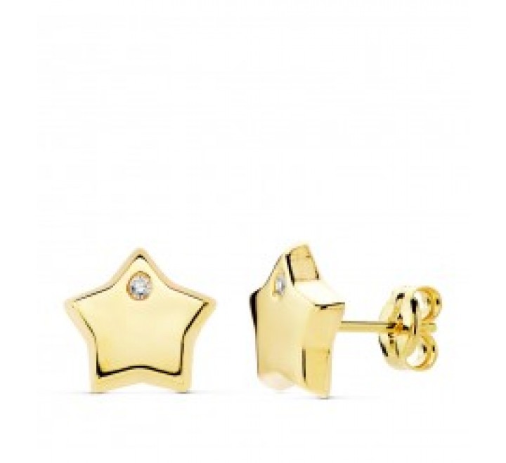 PENDIENTES ORO 18KTES ESTRELLA 9MLM 18898