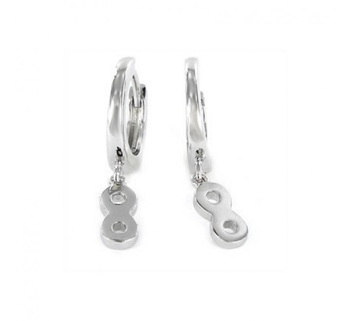 PENDIENTES PROMOJOYA 9101653 PLATA ARO CON INFINITO COLGANTE