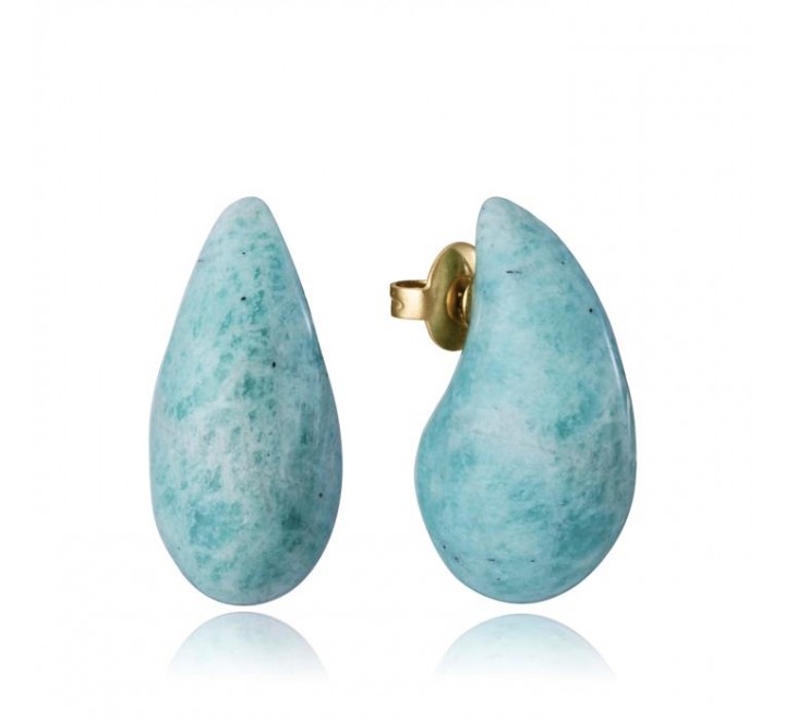 PENDIENTES VICERO ACERO IP DORADO PIEDRA NAT 14198E01014