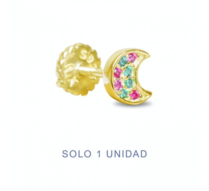 PENDIENTE LUXENTER PIR074Y2000 PLATA CHAPADA LUNA MUKRI