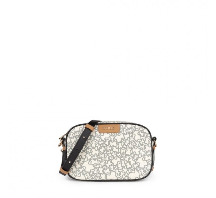 BANDOLERA TOUS K MINI BEIGE-NEGRO 095900704