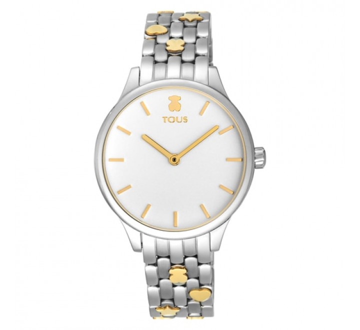 RELOJ TOUS ACERO BICOLOR ESFERA BLANCA 100350650