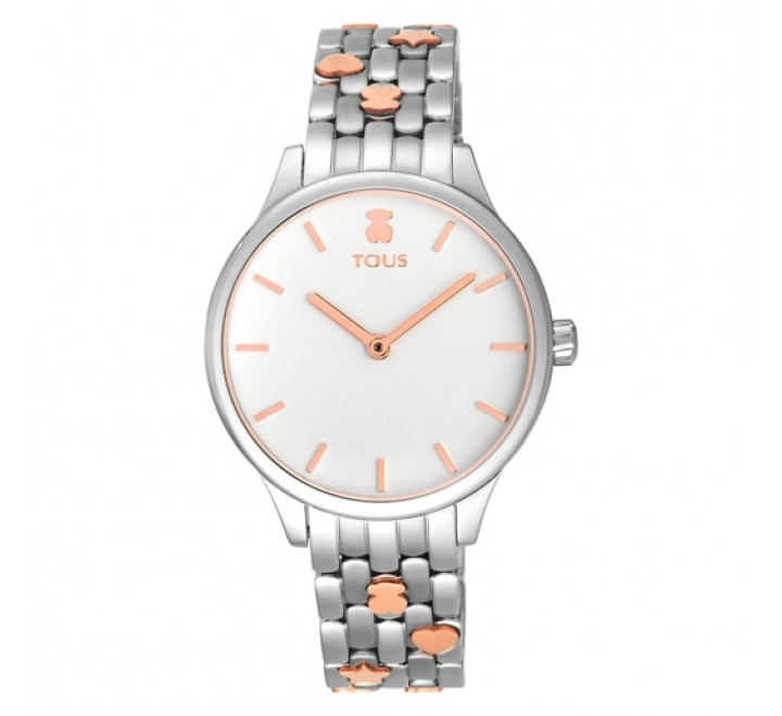 RELOJ TOUS ACERO BICOLOR ESFERA BLANCA 100350655