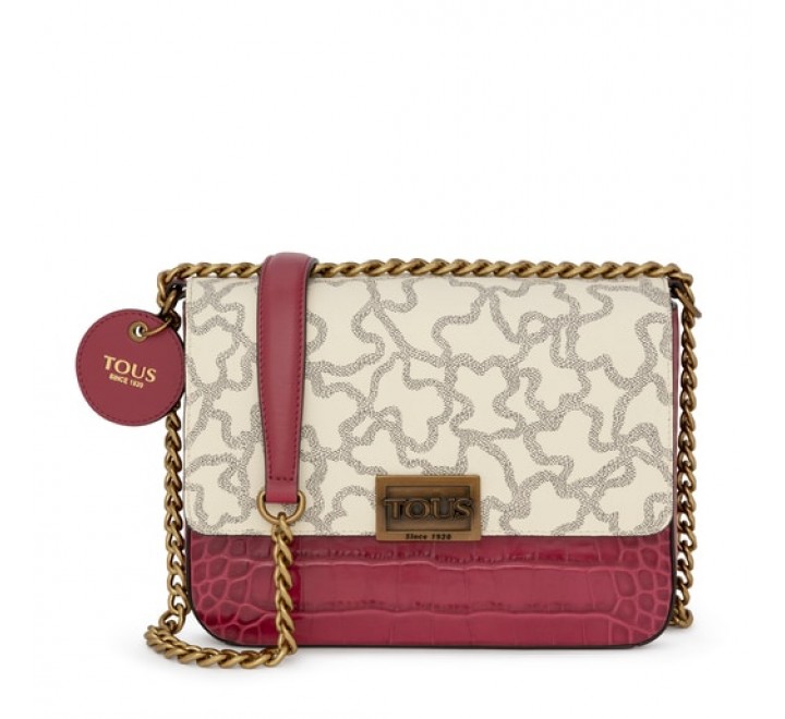 BANDOLERA TOUS M KAOS LEGACY BEIGE-BURDEOS 195900718