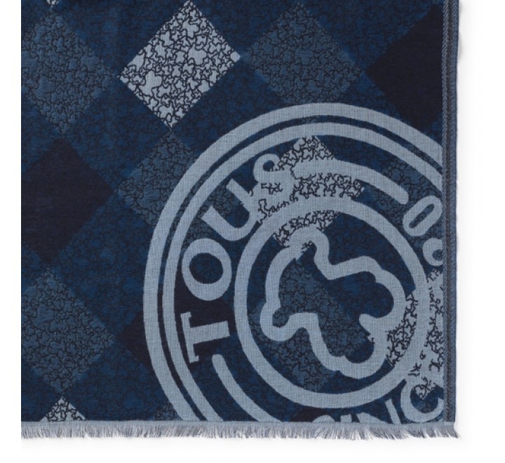 FOULARD TOUS 200X75 KAOS MINI STAMP JCQ AZUL 195920264
