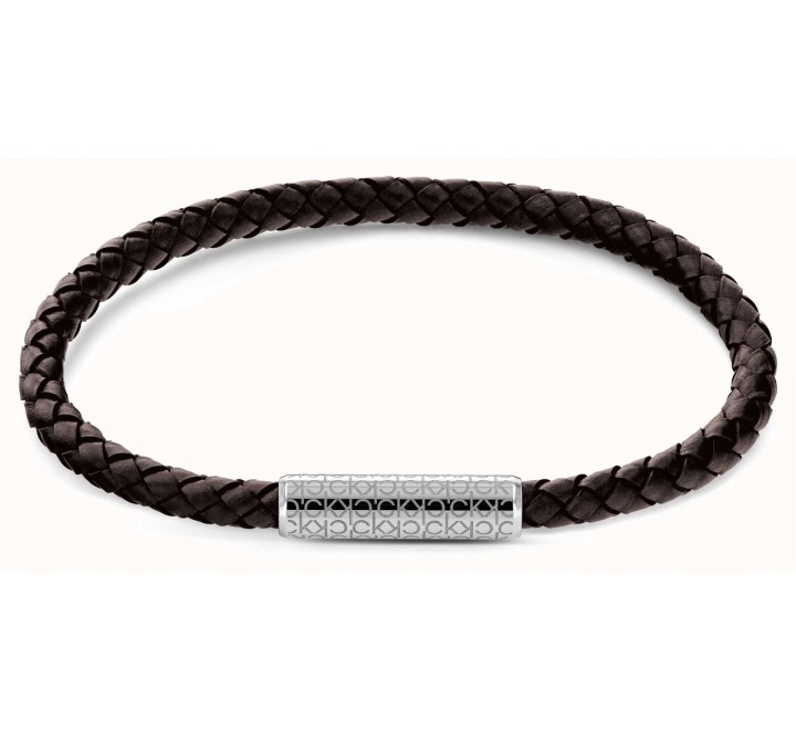 PULSERA CALVIN KLEIN CAB ACERO Y PIEL 35000102