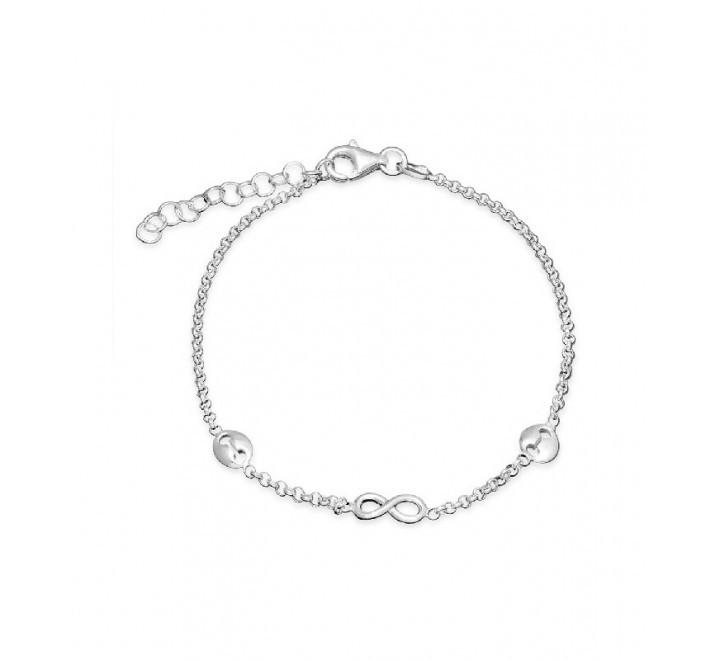 PULSERA PLATA DOS CALABROTES MAS INFINITO LINEA PU4455