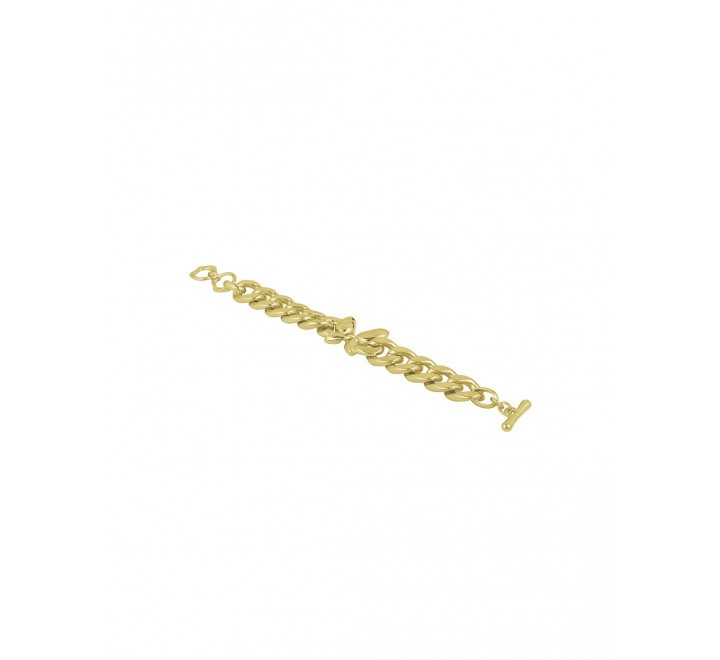 PULSERA CICLON SEMIRIGIDA DORADA TURQUESA ZAMAK 220116