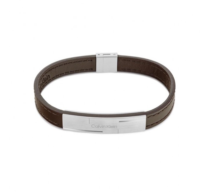 PULSERA CALVIN KLEIN CAB ACERO Y PIEL 35000057
