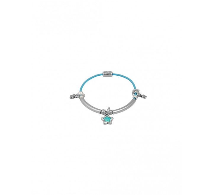 PULSERA CICLON GOMA AZUL ESTRELLA VERDE 222113-12-0