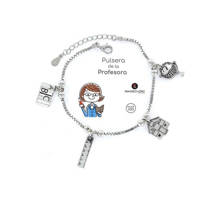 PULSERA PROMOJOYA METAL BA?ADO EN PLATA PROFESORA 9125858