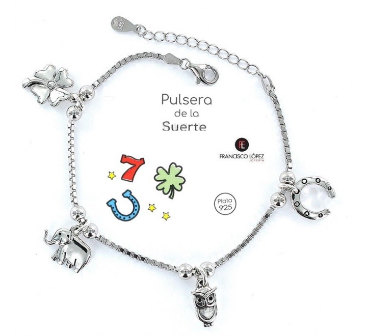 PULSERA PROMOJOYA METAL BA?ADO EN PLATA SUERTE 9125856