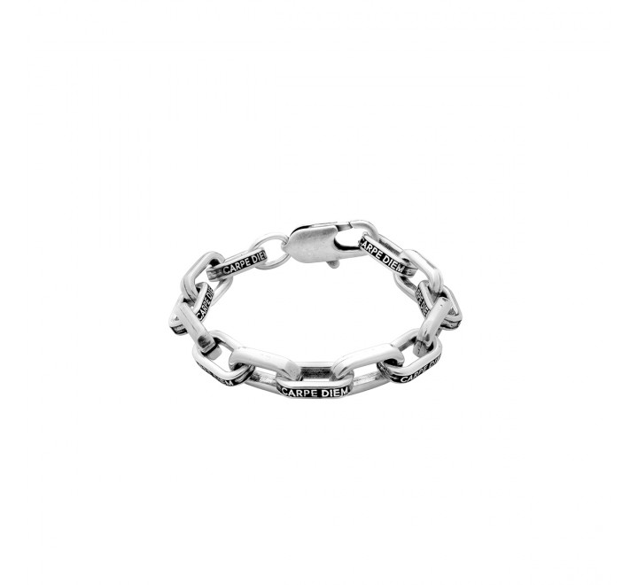 PULSERA CICLON ZAMAK ESLABONES CARPE DIEM WMN062