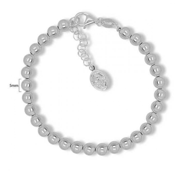 PULSERA PLATA PU71476 BOLAS 5MM