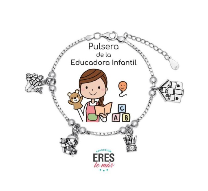 PULSERA PROMOJOYA METAL BA?ADO EN PLATA EDU INFANTIL 9125859