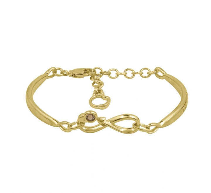 PULSERA CICLON ZAMAK DORADO SEMIRIGIDA INFINITO ORO197