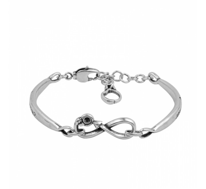 PULSERA CICLON ZAMAK SEMIRIGIDA INFINITO GRIS 213113-10-0