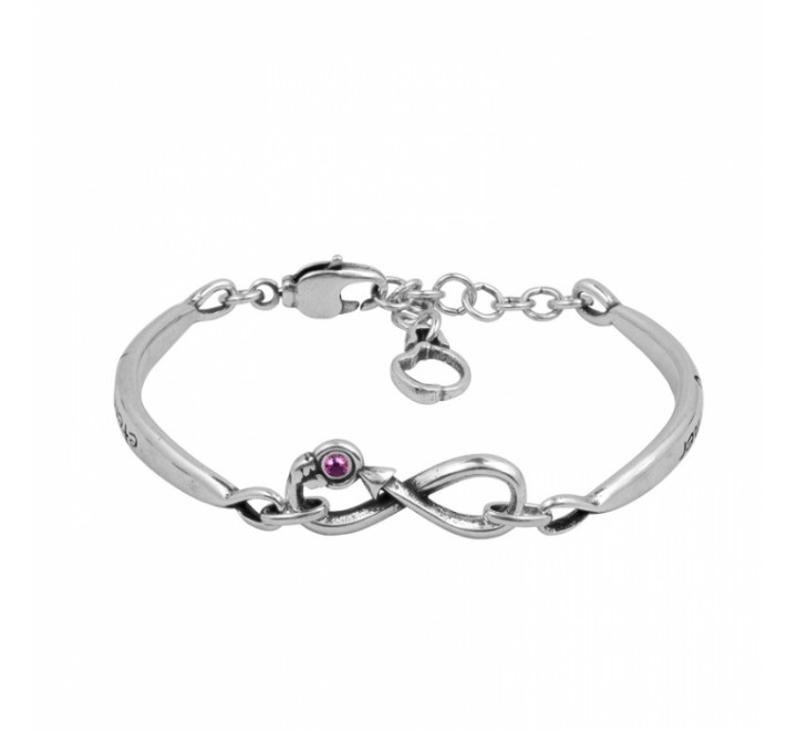 PULSERA CICLON ZAMAK SEMIRIGIDA INFINITO FUCSIA 213113-31-0