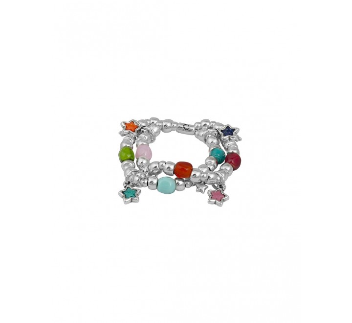 PULSERA CICLON DOBLE BOLAS Y ESTRELLAS ZAMAK 222108-99-0