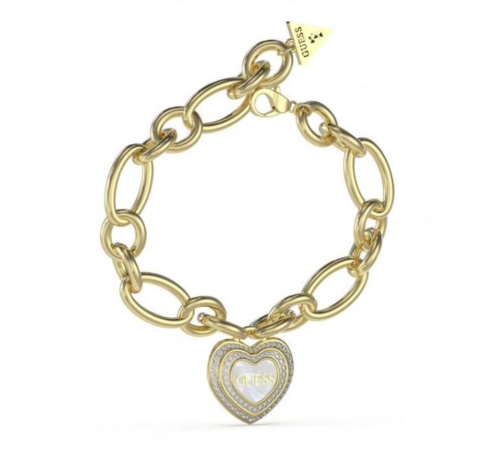 PULSERA GUESS CORAZON ACERO DORADO JUBB04025JWYGWHS