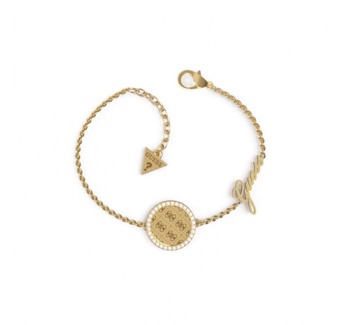 PULSERA GUESS ACERO DORADO REDONDA CIRCONITAS JUBB01166JWYGS