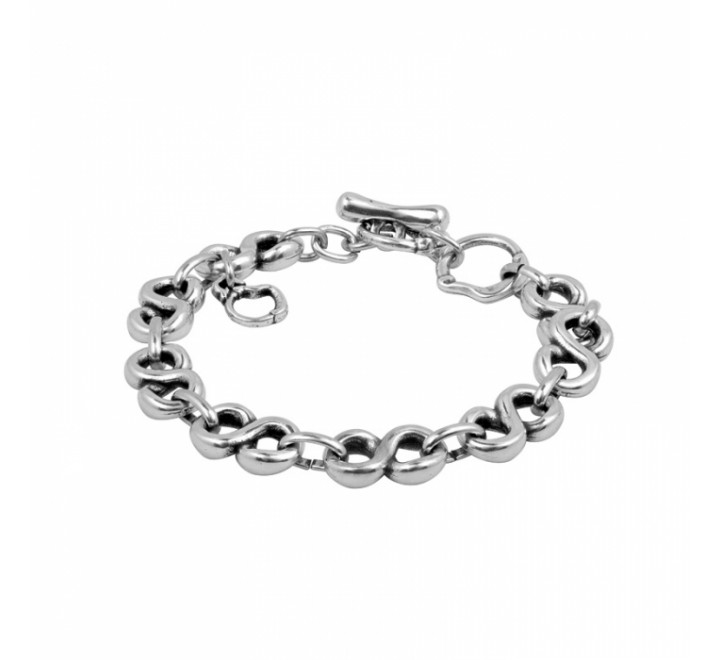 PULSERA CICLON ZAMAK INFINITOS LISOS 213106