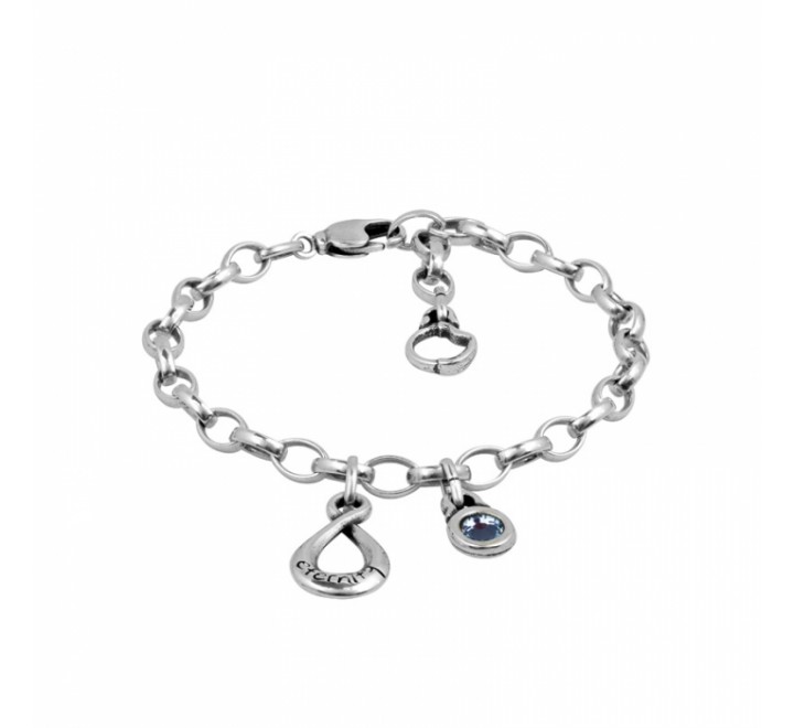 PULSERA CICLON ZAMAK INFINITO TOGETHER AZUL 213101-07-0