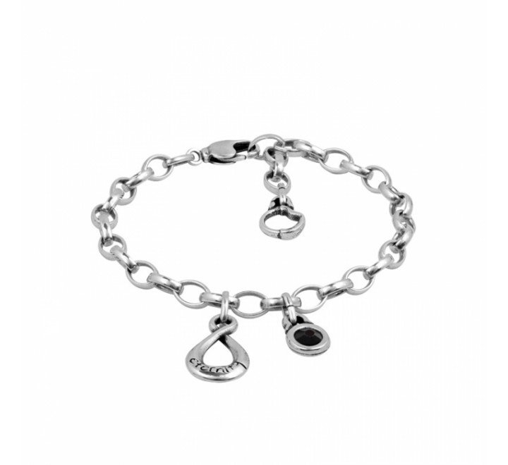 PULSERA CICLON ZAMAK INFINITO TOGETHER GRIS 213101-10-0