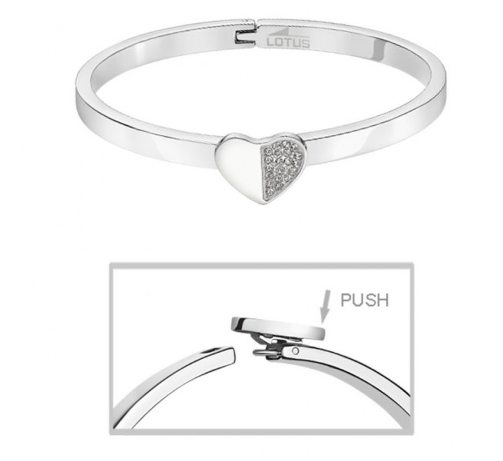 PULSERA LOTUS STYLE  LS2038/2/1 ACERO CORAZON