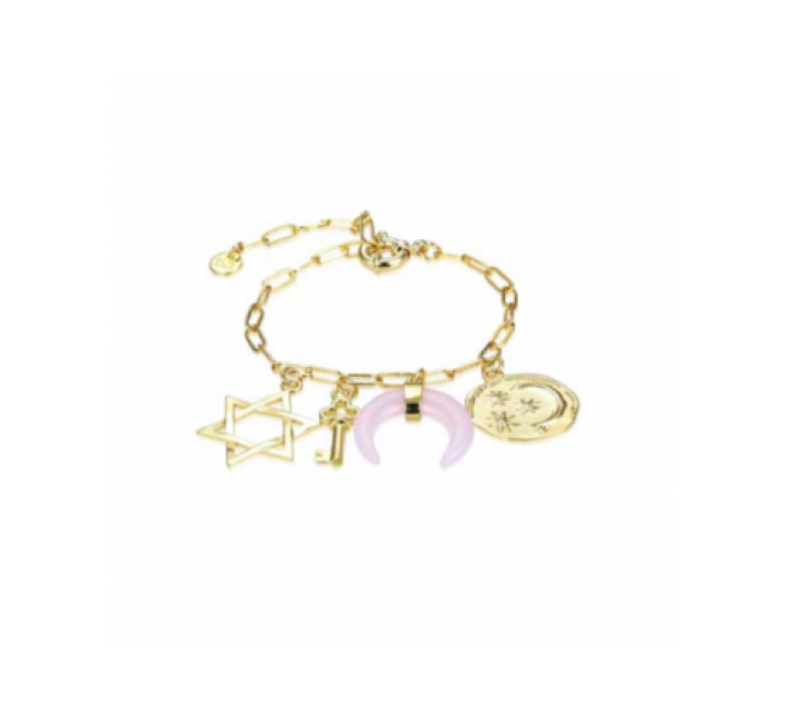 PULSERA LUXENTER METAL CHAPADO CON COLGANTES HAISSDI SGBX18700