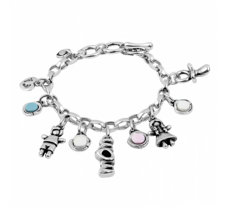 PULSERA CICLON ZAMAK MAMA AZUL Y ROSA 191177-HM-0