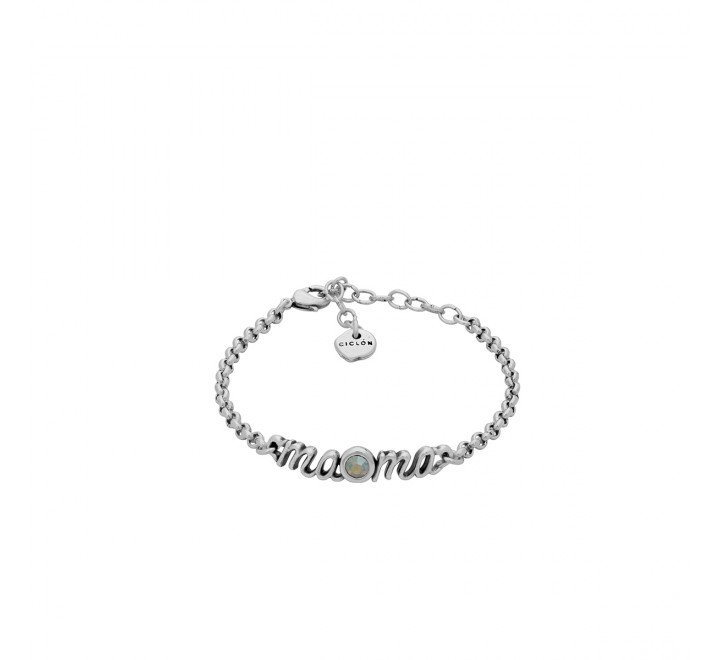 PULSERA CICLON ZAMAK ROLO MAMA PIEDRA MULTICOLOR 211117-99-0